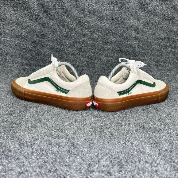 Vans Old Skool Pro Shoes Men's Size 9.5 Creaem Suede Low Lace Up Skate Sneakers - Picture 6 of 13